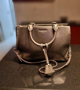CHARLES AND KEITH OG MEDIUM TOTE BAG PEWTER