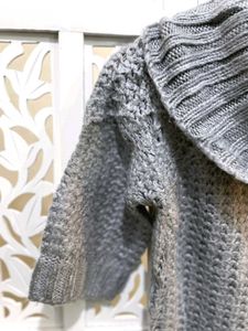 Chunky Knit Grey Jumper By Jennyfer (B)