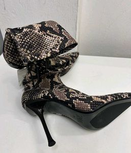 zara animal print ankle boots