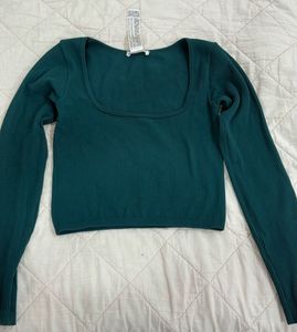 Zara Turquoise Long Sleeve Top
