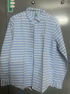 UCB KIDS WHITE STRIPED FORMAL SHIRT-size XL