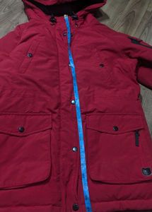 converse red hooded jacket