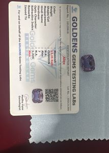 13.25 Ratti Bluenish Cushion Cut Gem Stone