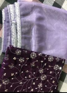 Lavender Saree