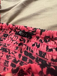 Pink And Black Zudio Crop Top