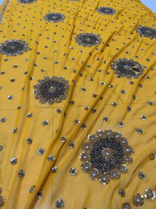 Georgette Saree With Heavy Handwork