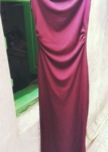 Burgundy Dress &amp; Shrug Set