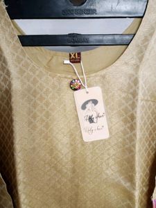 Brand New Zari Work Golden Kurti