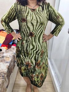 Vintage Floral Print Midi Dress