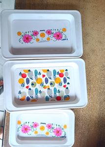 Combo Of 3 Tray Set For Home