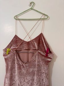 Pink Velvet Mini Dress