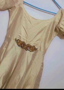 Khaki Dress &amp; Blue Jacket With Pant For 30 Bust