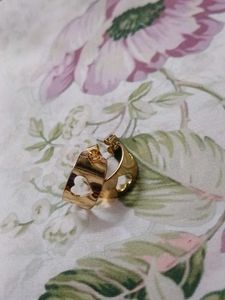 Gold Heart Hoop Earrings