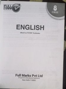 ENGLISH FULL MARKS CLASS 8TH BASED ON NCERT