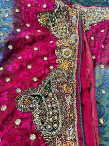 Welvet Finishing Haevy Jardosy Work Saree