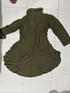 Embroidered Olive Green Tunic
