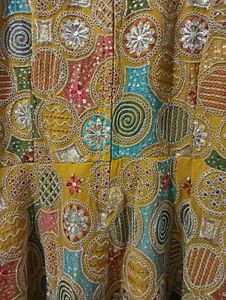 Mustard Yellow Embroidered Sequin Top