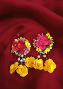 Floral Haldi jewellery Set