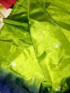 Elegant Green &amp; Blue Saree