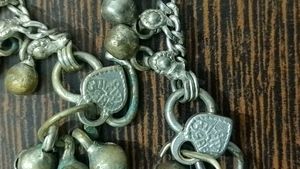 Vintage Silver Anklets with Bells