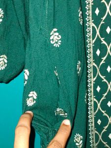 Green Printed Kurti