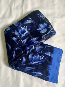 Elegant Blue Floral Saree
