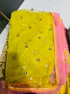 Embellished Pink Saree With Designer Blouse