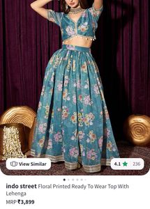Floral Print Lehenga Set