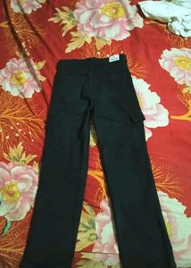 New With Tag Dark Black Wide Leg Jeans