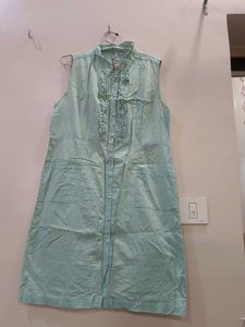 Charming Sleeveless Long Shirt Dress