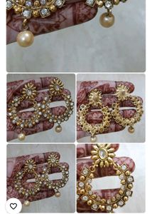 2 Pair Earings And A Neckpiece With Earing