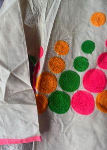 Shakumbhari Multicolor Thread Word Kurti