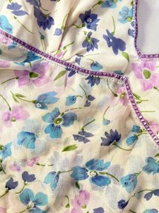 Floral Embroidered Summer Sheer Top