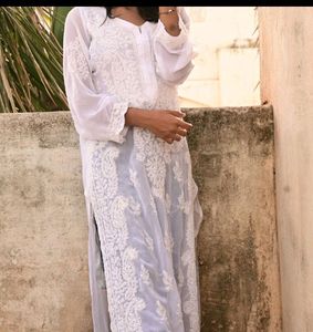 White Chikankari Kurti