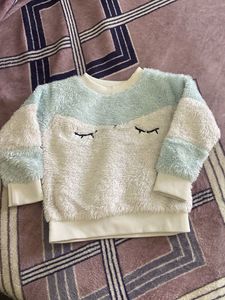 Cute Sleepy Eyes Fleece Sweatshirt