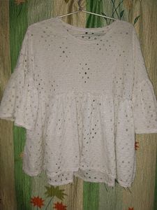 White Doted Design Top