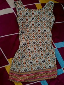 Patterned Sleeveless Mini Dress