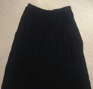 Flowy Black Ethnic Skirt