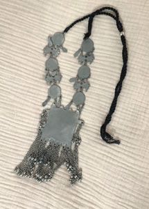 Statement Necklace with Silver Finish