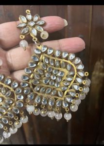 elegant Kundan earrings