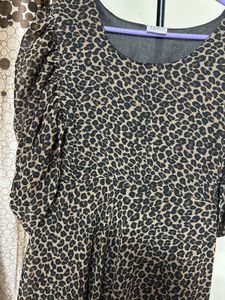 Leopard Print Midi Dress