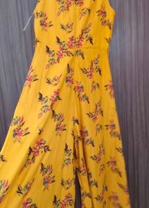 Floral Yellow Maxi Dress