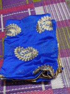 Blue Embroidered dupatta