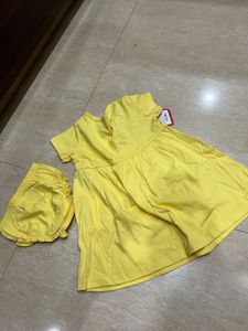 Yellow Dress with Bloomer