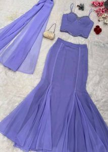 Lavender designer Lehenga Set💟