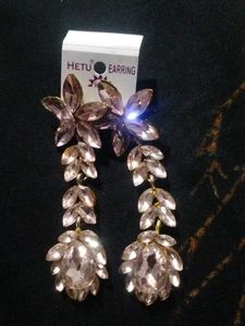 Sparkling Floral Statement Earrings