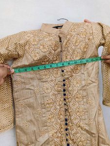 Elegant Gold Embroidered Kurta