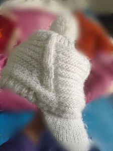 White Knitted Beanie