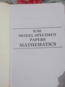 Model Specimen Paper ICSE (Mathmatics)