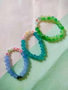 Name Beaded Bracelet Combo Of 3
